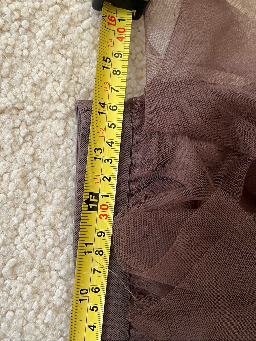 Elegant Brown Layered Tulle Skirt — Women - Picture 5 of 5